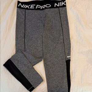 Nike Kids Gray and Black Leggings